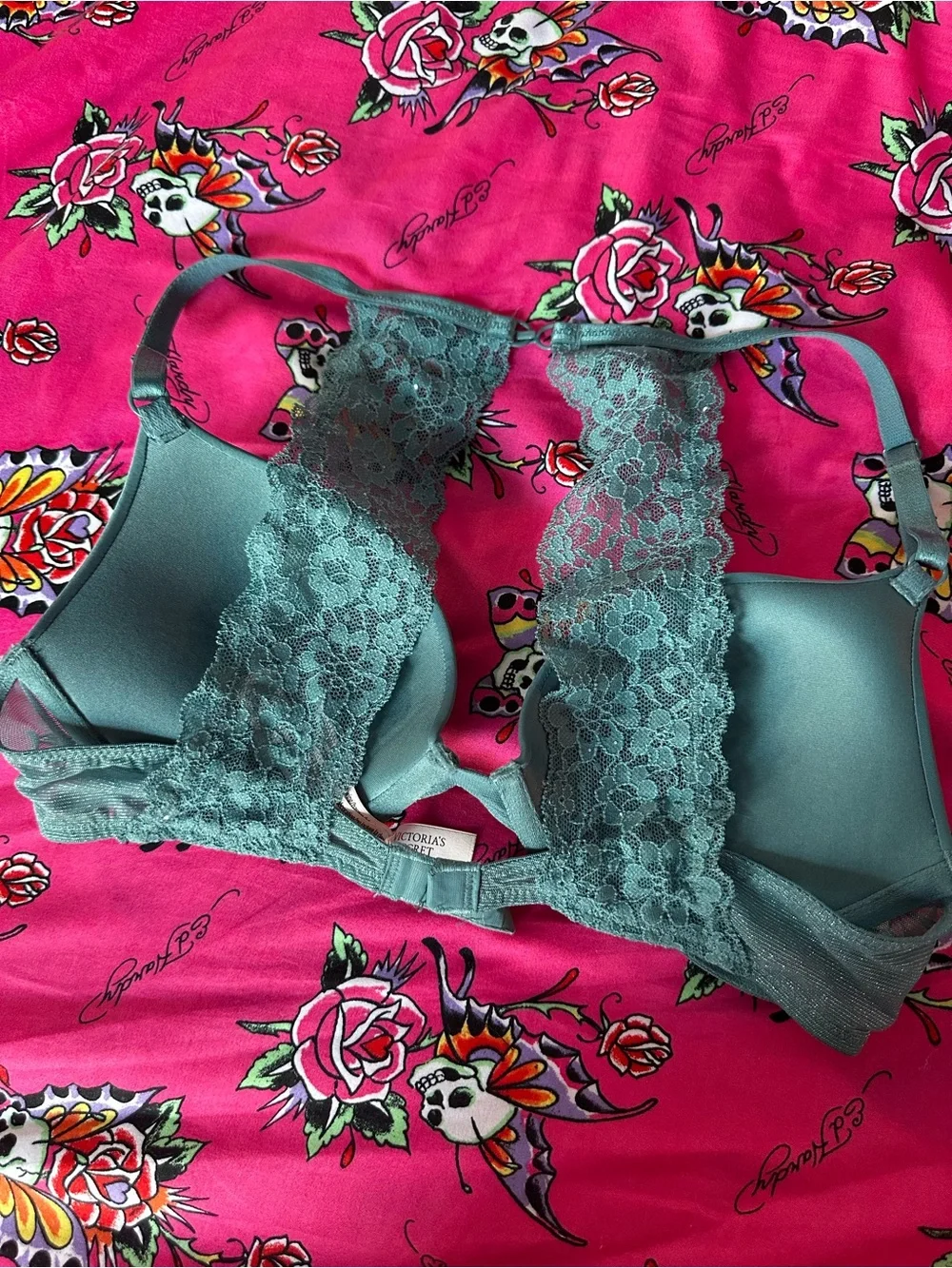 Victoria's Secret Teal Lace Racerback Bra